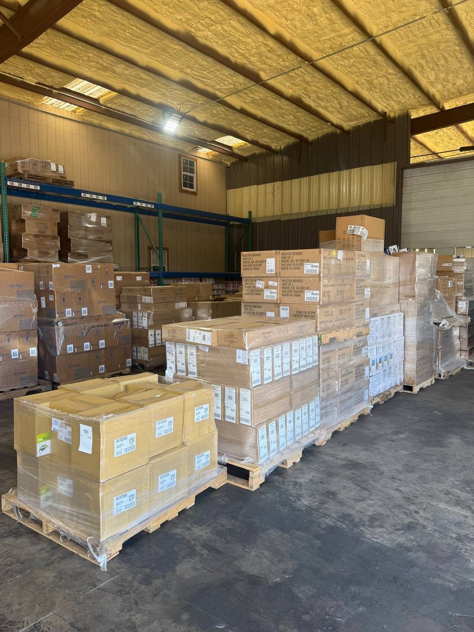 Order Fulfillment and Shipping Pallets of products stored at Asfar Distribution warehouse